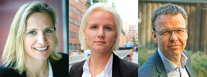 Karin Medin, Karolina Norbeck och Gustav Melin.