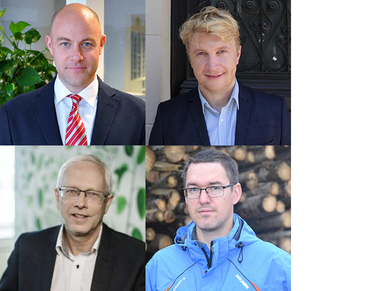 Johan Granath, Ekman Group, Simon Obert, BAV, German Waste Wood Association, Lars Björklund, Biometria and Peter Roland, Holmen Skog.