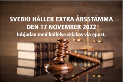 Svebio håller extra årsstämma den 17 november 2022 för medlemmar