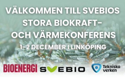 Stora Biokraft- och värmekonferensen 2026